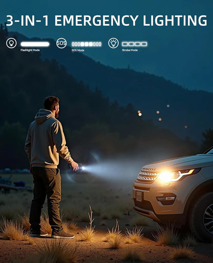 Jump Starter with Air Compressor, 5500A Car Battery Charger Power Jump Box Start 12V Vehicles(Up to 9.0L Gas&7.5L Diesel Engines) Portable Car Booster Jumper Pack Combo150 PSI Tire Inflator